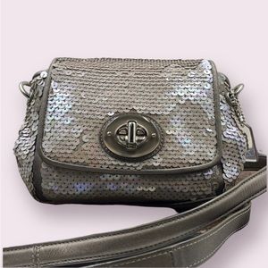 Coach Audrey Sequence Crossbody Bag With Leather Trim